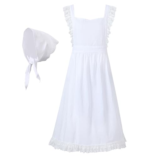 Mumuve Cosplay-Schürze, Dienstmädchen-Kostüm, Schürze und Kopftuch, Set für Kinder, Mädchen, Frauen, gerüscht, französische Dienstmädchen, Küche, Kuchen, Backen, Kochen Mumuve Cosplay-Schürze, Dienstmädchen-Kostüm, Schürze und Kopftuch, Set für Kinder, Mädchen, Frauen, gerüscht, französische Dienstmädchen, Küche, Kuchen, Backen, Kochen von Mumuve