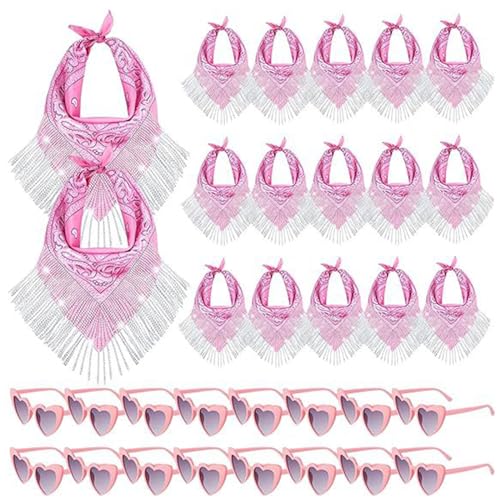 Mumuve Cowboyhut, glitzernde Strasssteine, Cowgirl-Kopftuch, Bandana, Herzform, 15 Stück, für Erwachsene, Karneval, Party Mumuve Cowboyhut, glitzernde Strasssteine, Cowgirl-Kopftuch, Bandana, Herzform, 15 Stück, für Erwachsene, Karneval, Party von Mumuve