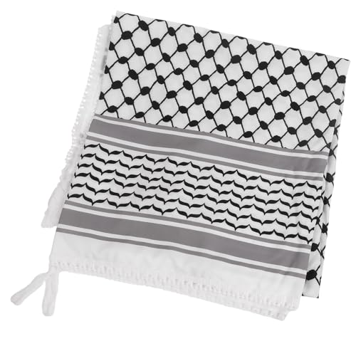 Mumuve Kopftuch, religiöses arabisches Keffiyeh-Kopftuch, Turban-Muster, Schal, Outdoor-Kopftuch für männliches tägliches Haar Mumuve Kopftuch, religiöses arabisches Keffiyeh-Kopftuch, Turban-Muster, Schal, Outdoor-Kopftuch für männliches tägliches Haar von Mumuve