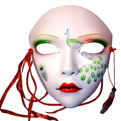 Mumuve Masquerade Maske Hand Bemalte Maske Vollgesichtsmaske Maskerade Kostümzubehör Für Frauen Bühnenspiel Themenpartys Mumuve Masquerade Maske Hand Bemalte Maske Vollgesichtsmaske Maskerade Kostümzubehör Für Frauen Bühnenspiel Themenpartys von Mumuve