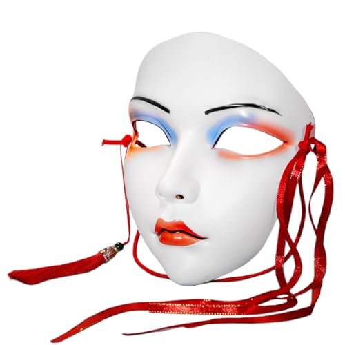 Mumuve Masquerade Maske Hand Bemalte Maske Vollgesichtsmaske Maskerade Kostümzubehör Für Frauen Bühnenspiel Themenpartys von Mumuve