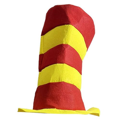 Mumuve Streifenmuster Hut Militär Kapitän Hut Big Border Party Kostüm Atmungsaktiv für Halloween Karneval und Cosplay Event Mumuve Streifenmuster Hut Militär Kapitän Hut Big Border Party Kostüm Atmungsaktiv für Halloween Karneval und Cosplay Event von Mumuve