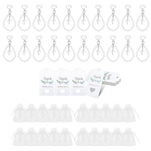 Mumuve Taufgeschenk-Set enthält Kreuze, Schlüsselanhänger, Taschen und Karten für Babypartys und Taufgeschenke von Mumuve