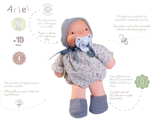 Muñecas Antonio Juan - Ariel Blau mit paarem Verdeck Organic Doll von Antonio Juan