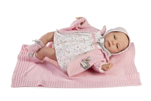 Berbesa Mein Baby Reborn, Puppe mit rosa Jacke von Muñecas Berbesa