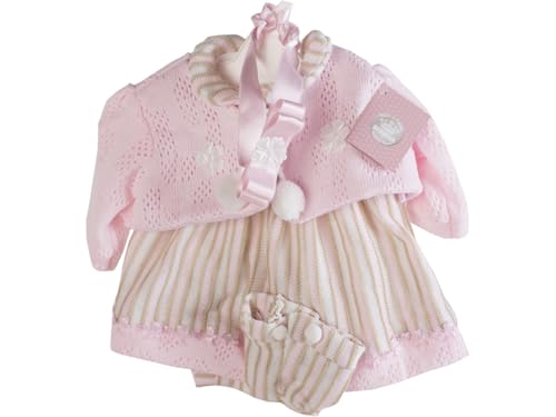 Muñecas Berbesa Guoml Uni 50 cm Puppenkleidungsset – mehrfarbiges Kleid und Jacke Set mit Jacke, Poloshirts, Peucos, Stirnband von Muñecas Berbesa