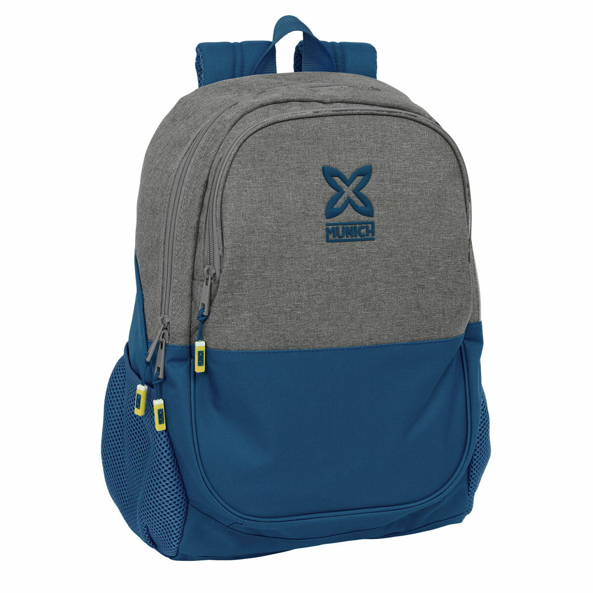 Schulrucksack Munich Street Blau Grau 32 x 44 x 16 cm von Munich