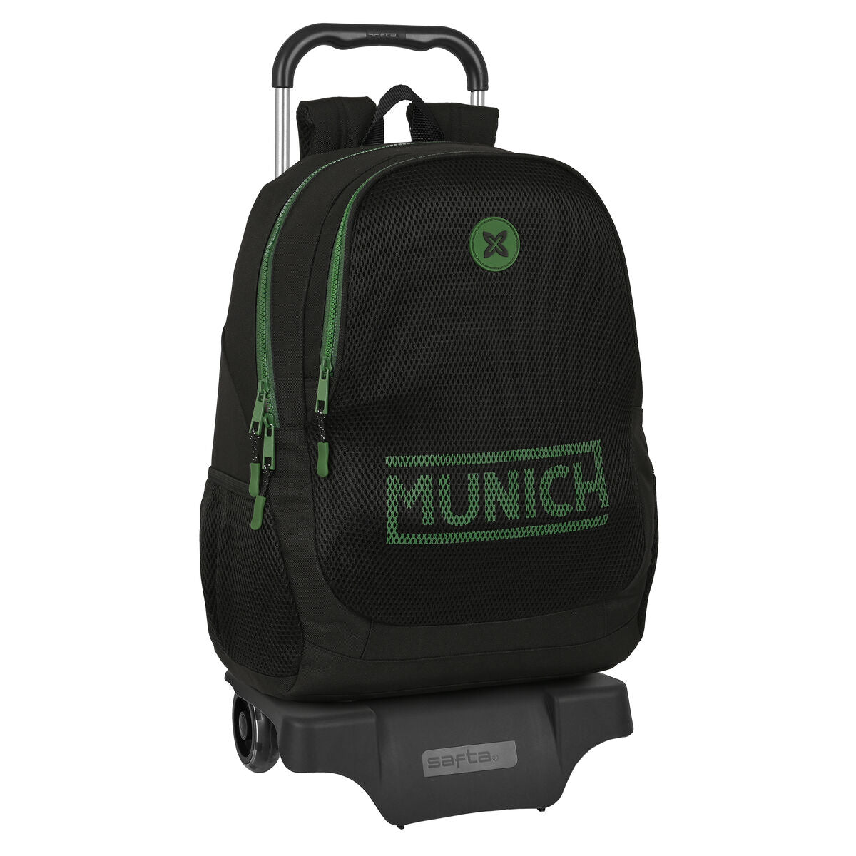 Schulrucksack mit Rädern Munich Caviar Schwarz 32 x 44 x 16 cm Schulrucksack mit Rädern Munich Caviar Schwarz 32 x 44 x 16 cm von Munich