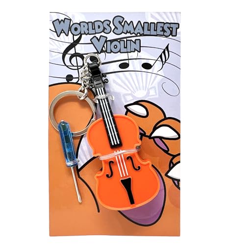 MunnyGrubbers,World's Smallest Violine Schlüsselanhänger spielbar mit Musik,Mini Tiny Violine,Boohoo, Send Your Friend Your Condolences,Meme,Neuheit,Strich,Gag,Lustig,Witz,Geschenk,Spielzeug MunnyGrubbers,World's Smallest Violine Schlüsselanhänger spielbar mit Musik,Mini Tiny Violine,Boohoo, Send Your Friend Your Condolences,Meme,Neuheit,Strich,Gag,Lustig,Witz,Geschenk,Spielzeug von MunnyGrubbers