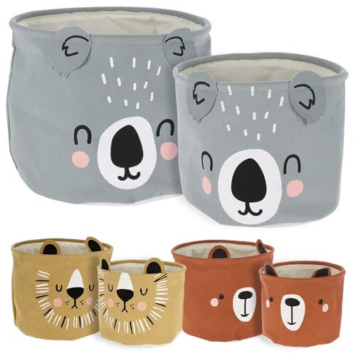 Murago - 2er Set Grau - Koala Aufbewahrungskorb Wäschekorb Beutel Sack Tasche für Spielzeug Kinderzimmer Korb faltbar Wäschesack Aufbewahrungsbeutel Truhe Kiste rund Grau - Koala Murago - 2er Set Grau - Koala Aufbewahrungskorb Wäschekorb Beutel Sack Tasche für Spielzeug Kinderzimmer Korb faltbar Wäschesack Aufbewahrungsbeutel Truhe Kiste rund Grau - Koala von Murago