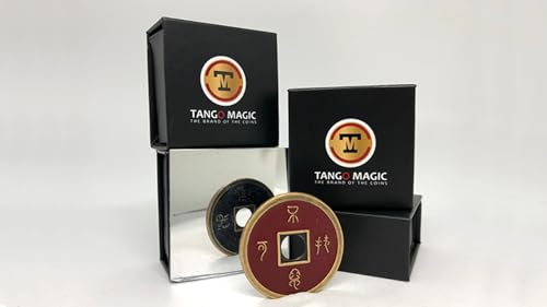Chinesische Münze (CH0019) Schwarz & Rot von Tango Magic Magic Tricks Kein Geschick erforderlich von Murphy's Magic Supplies, Inc.