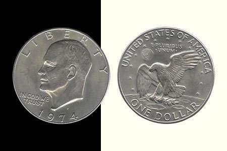 Eisenhower Dollar (Single Coin Ungimmicked) - Trick von Murphy's Magic Supplies, Inc.