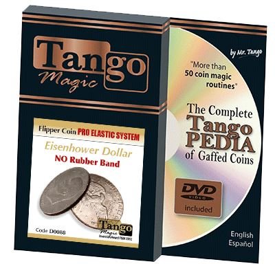 Flipper Coin Pro Elastic System (One Dollar DVD w/Gimmick) (D0088) by Tango, Magic Trick, No Skill Required von Murphy's Magic Supplies, Inc.