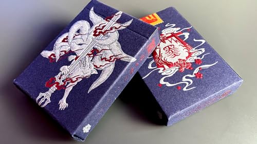 Murphy's Magic Supplies, Inc. Card Experiment Sumi Kitsune Mythos Maker (Blau/Rot Craft Letterpressed Tuck) Spielkarten von Murphy's Magic Supplies, Inc.