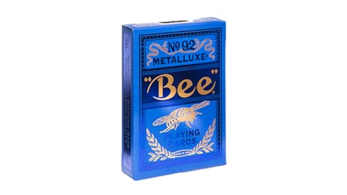 Murphy's Magic Supplies, Inc. Bee Blue MetalLuxe Spielkarten von US Playing Card, tolles Geschenk für Kartensammler von Murphy's Magic Supplies, Inc.