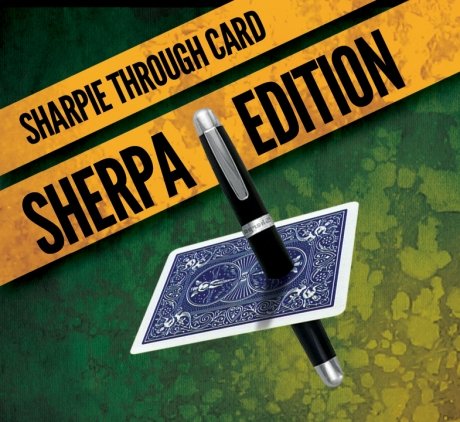 Sharpie Through Card SHERPA Version (DVD und Gimmick) Rot von Alakazam Magic - DVD von Murphy's Magic Supplies, Inc.