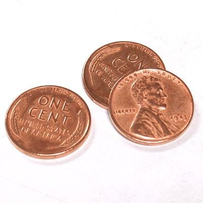 Steel Core Penny (3 Pennies), Zaubertrick, kein Geschick erforderlich, Nahaufnahmemauber, Straßenzauber von Murphy's Magic Supplies, Inc.