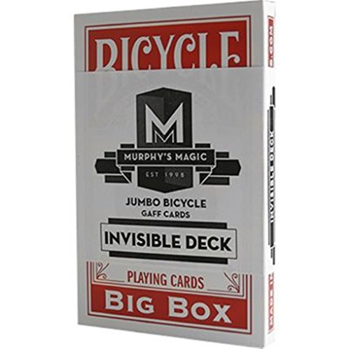 Murphys Magic Jumbo Invisible Deck Bicycle (Rot) - Kartentricks Zaubertrick für Erwachsene ab 36 Jahren von Murphy's Magic