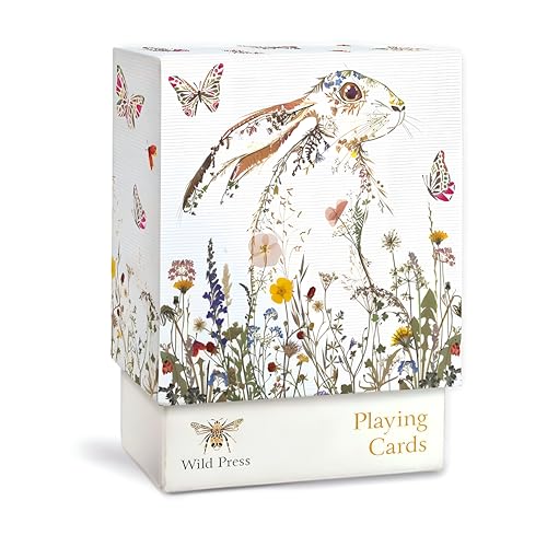 Museums & Galleries Artistic Playing Cards - Wild Press Wildflower Hare Design - Classic Deck of 52 Cards with Jokers - Floral Design by Helen Ahpornsiri Museums & Galleries Artistic Playing Cards - Wild Press Wildflower Hare Design - Classic Deck of 52 Cards with Jokers - Floral Design by Helen Ahpornsiri von Museums & Galleries