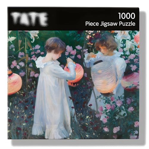 Puzzle mit 1000 Teilen – künstlerischer Impressionist "Nelke Lilie Rose" Design von John Singer Sargent – Vollbild-Poster enthalten von Museums & Galleries