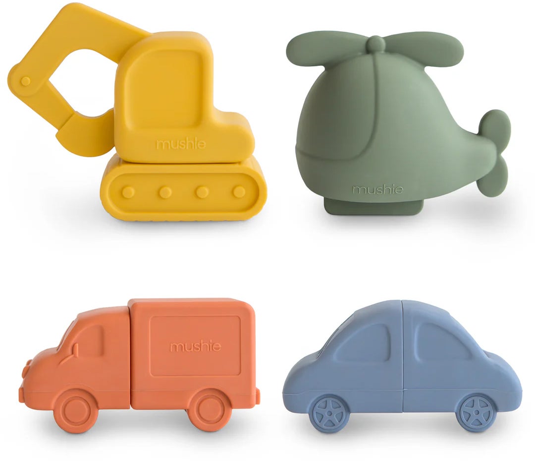 Mushie Badespielzeug Fahrzeug 4er-Pack Mushie Badespielzeug Fahrzeug 4er-Pack von Mushie