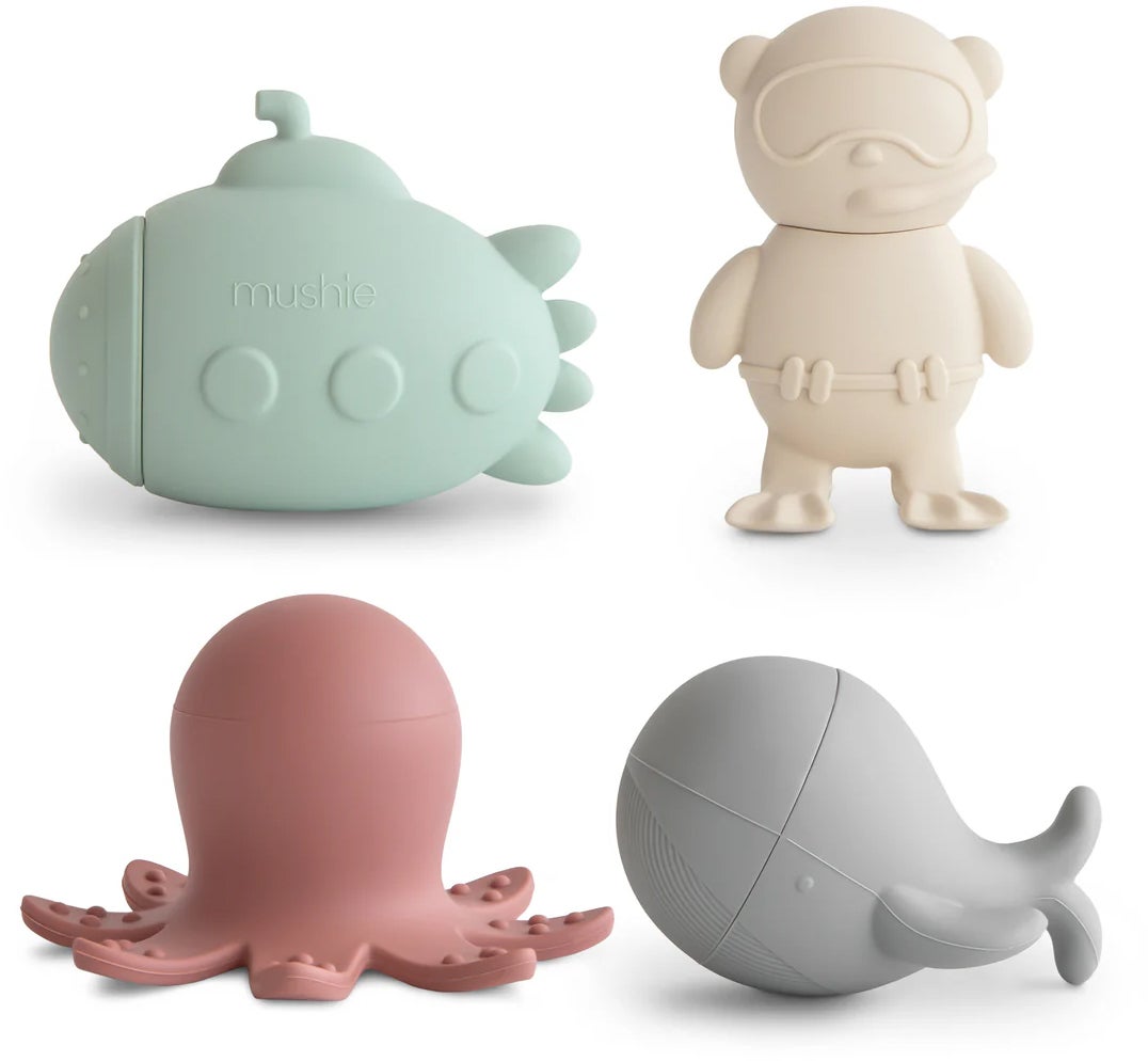 Mushie Badespielzeug Meeresleben 4er-Pack Mushie Badespielzeug Meeresleben 4er-Pack von Mushie