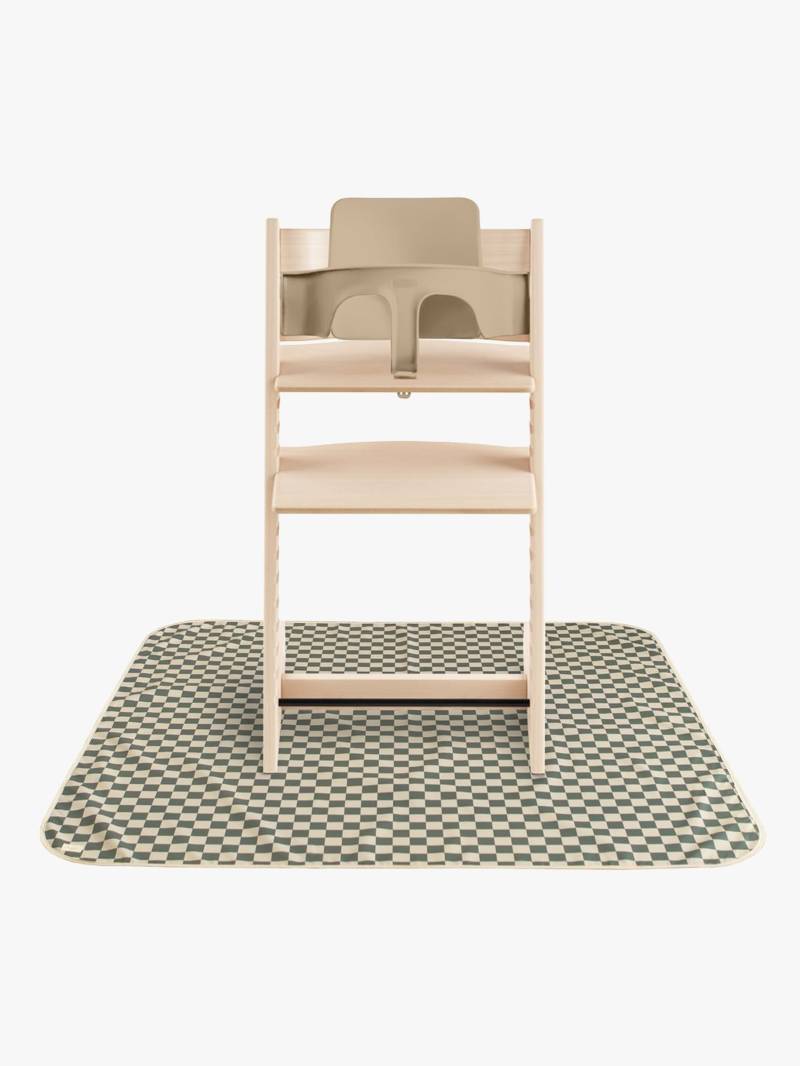 Mushie Bodenschutz für Hochstuhl, Olive Check von Mushie