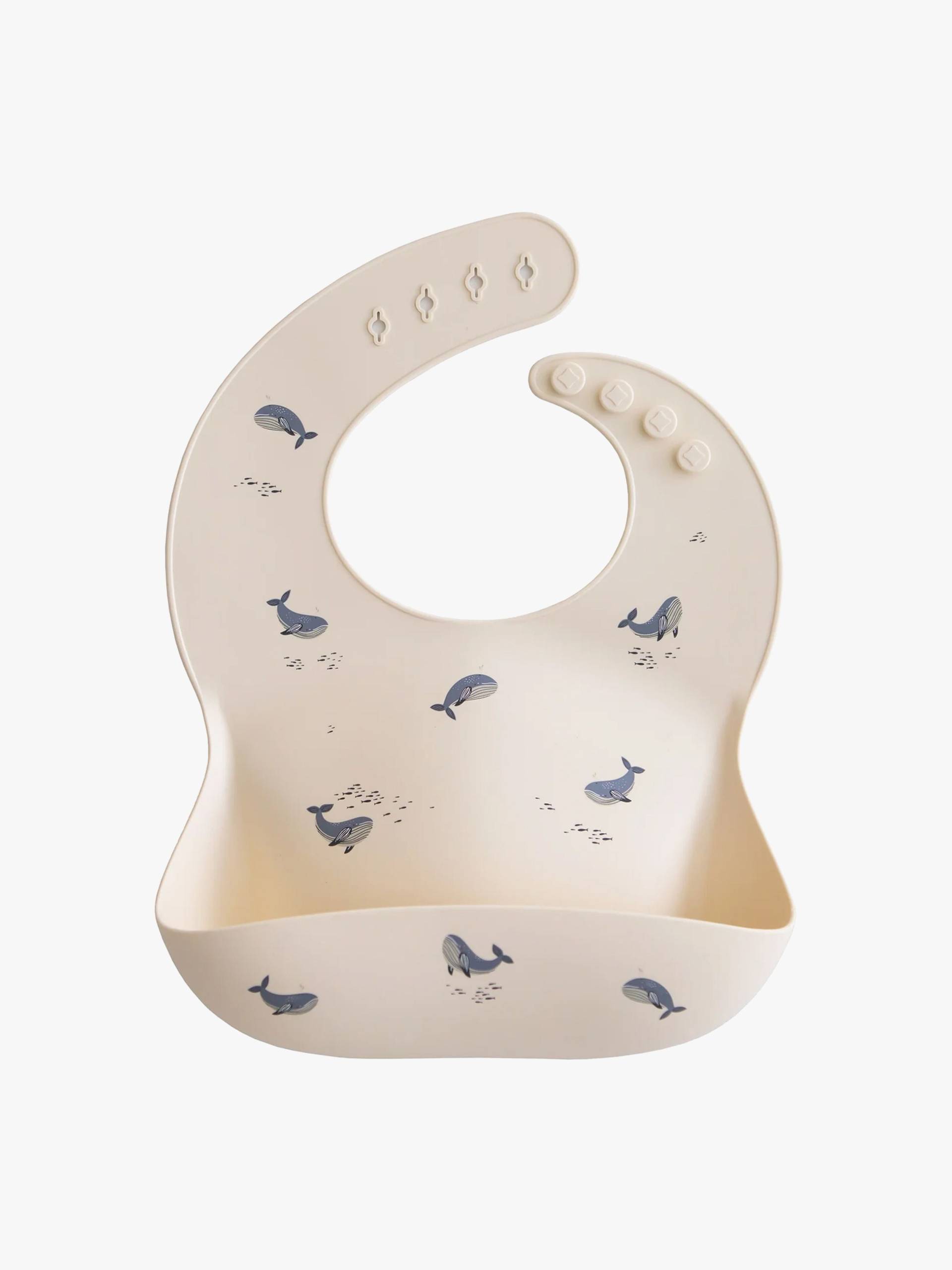 Mushie Lätzchen Silikon, Whales von Mushie