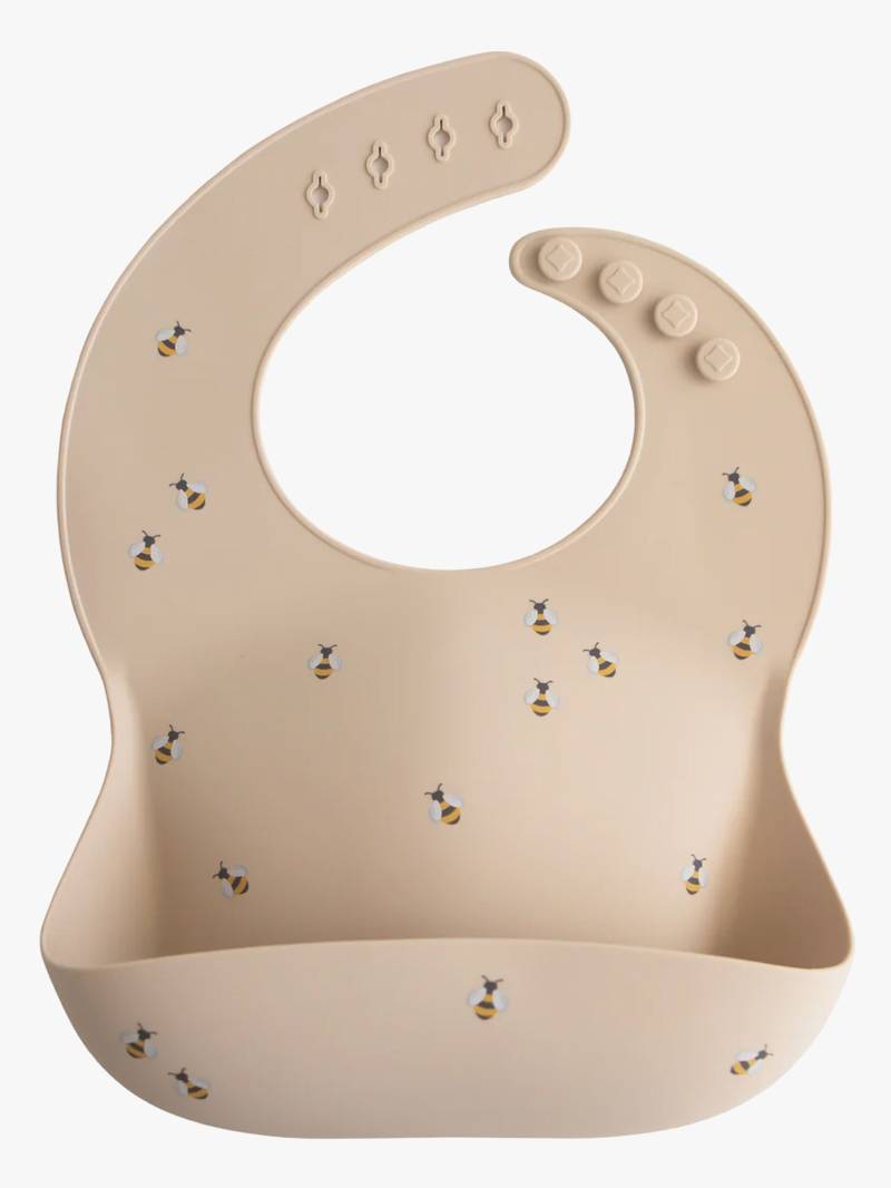Mushie Lätzchen Silikon Bees, Beige Mushie Lätzchen Silikon Bees, Beige von Mushie