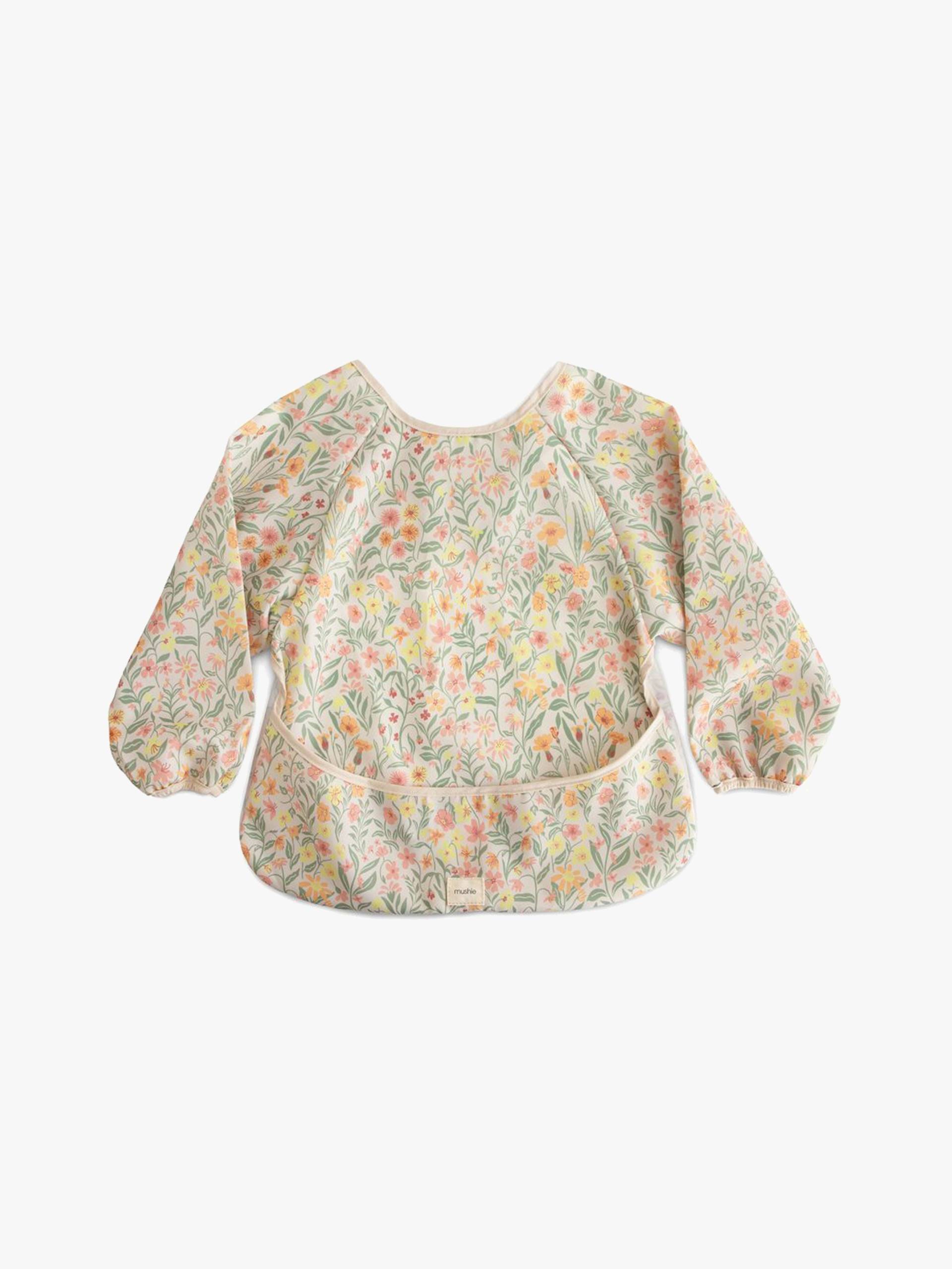 Mushie Langärmliges Lätzchen, Pastel Blooms von Mushie