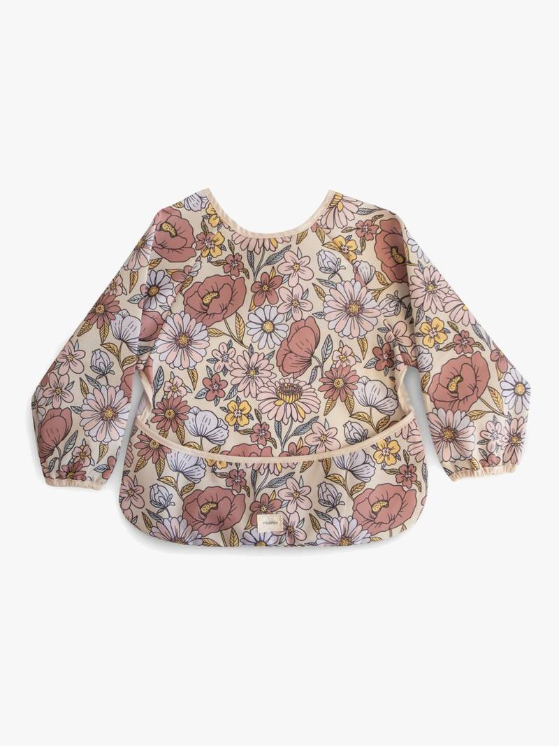 Mushie Langärmliges Lätzchen, Retro Flowers Mushie Langärmliges Lätzchen, Retro Flowers von Mushie