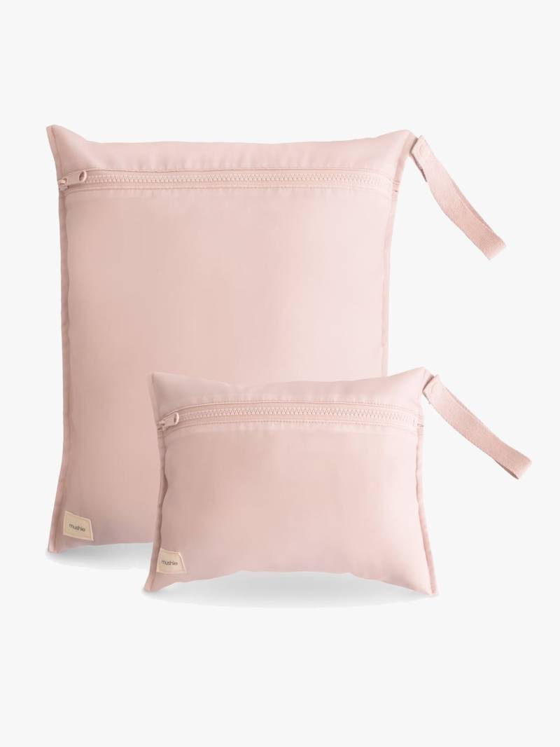Mushie Wasserdichter Wet Bag 2er-Pack, Blush Mushie Wasserdichter Wet Bag 2er-Pack, Blush von Mushie