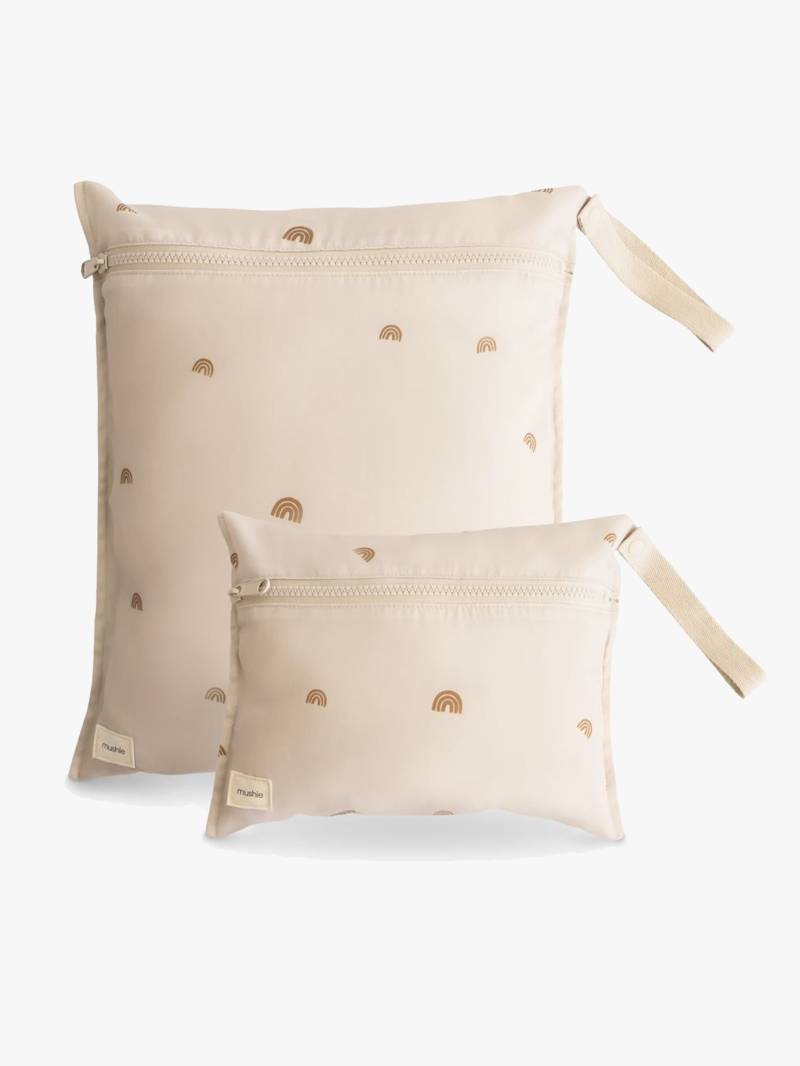 Mushie Wasserdichter Wet Bag 2er-Pack, Rainbow Mushie Wasserdichter Wet Bag 2er-Pack, Rainbow von Mushie