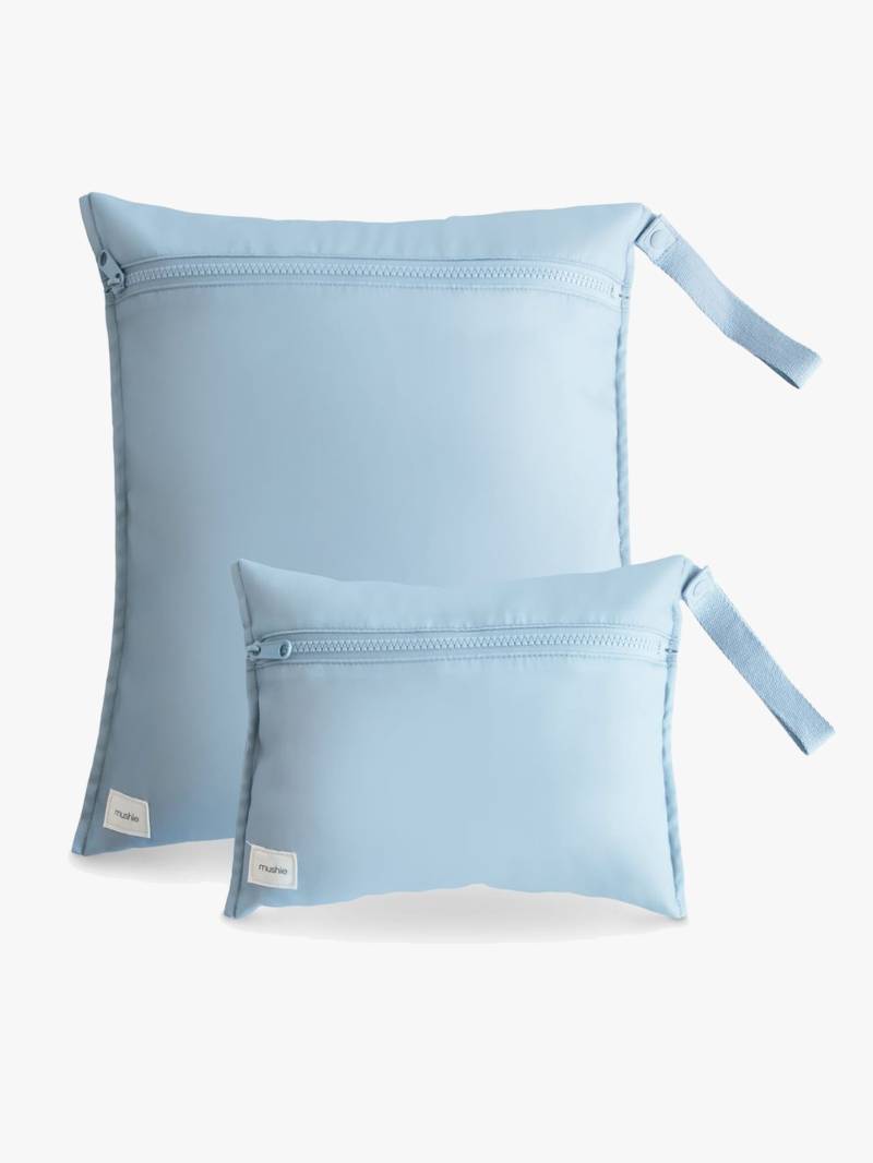 Mushie Wasserdichter Wet Bag 2er-Pack, Tradewinds Mushie Wasserdichter Wet Bag 2er-Pack, Tradewinds von Mushie