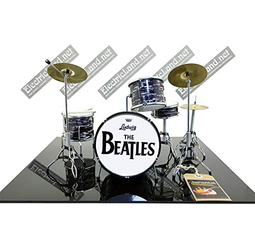 Mini Drum Kit The Beatles Ringo Star Ludwig Tribute Miniaturrock 25cm Modellskala 1:4 Sammlerbox Schlagzeugset Sammlermodell von Music Legends Collection