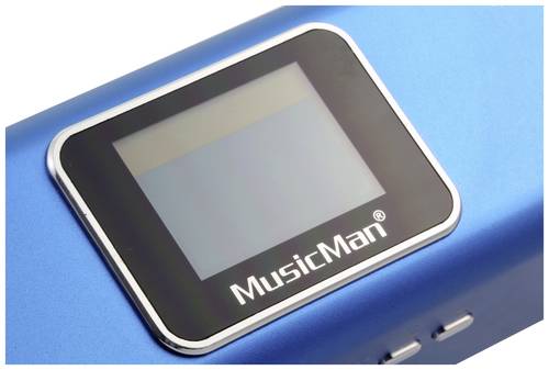 Music Man MA Display blau Mini Lautsprecher AUX, FM Radio, SD, tragbar, USB Blau (metallic) von Music Man