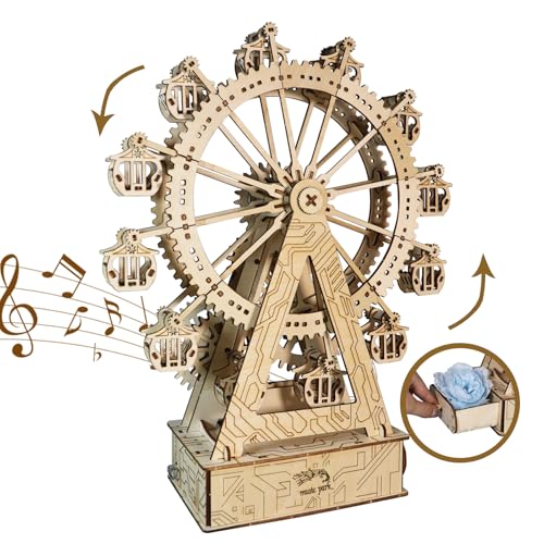 3D Wooden Puzzle Großer Rad mit Vintage-Musikbox — Retro-Dekor & Mechanisches Modell 3D Wooden Puzzle Großer Rad mit Vintage-Musikbox — Retro-Dekor & Mechanisches Modell von Music Park
