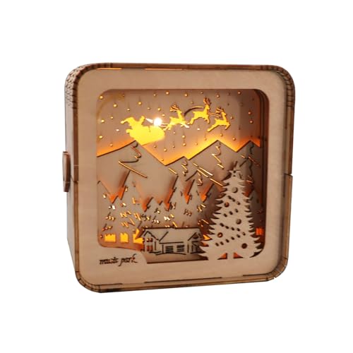 Music Park 3D Holz Puzzle Weihnachten Nachtlandschaft Nachtlicht Erwachsene USB Beleuchtet DIY Bausatz für Erwachsene, Dekoration Music Park 3D Holz Puzzle Weihnachten Nachtlandschaft Nachtlicht Erwachsene USB Beleuchtet DIY Bausatz für Erwachsene, Dekoration von Music Park