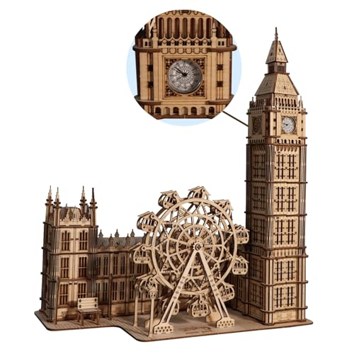 Music Park - 3D-Holzpuzzle Big Ben Modellbausätze, Desktop-Uhr, DIY-Bausteine, kreatives Geschenk, Heimdekoration für Familie, einzigartig Music Park - 3D-Holzpuzzle Big Ben Modellbausätze, Desktop-Uhr, DIY-Bausteine, kreatives Geschenk, Heimdekoration für Familie, einzigartig von Music Park