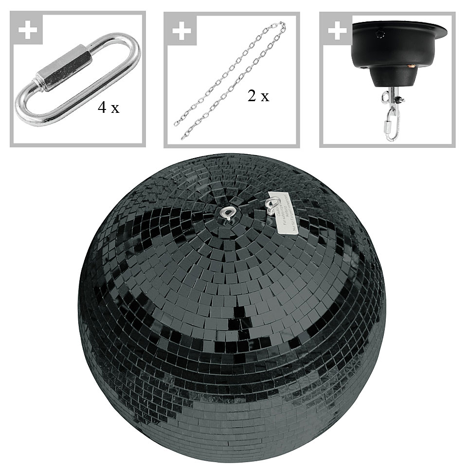 Musik Produktiv black disco ball 40 cm pack Discokugel von Musik Produktiv