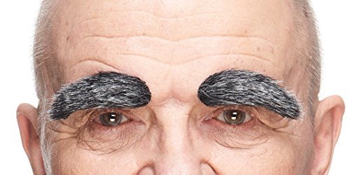 Mustaches Selbstklebender Bushy Eyebrows Gefälschte Augenbrauen, Neuheit, Falsche Gesichtsbehaarung, Kostümzubehör für Erwachsene, Schwarz mit Grau Farbe Mustaches Selbstklebender Bushy Eyebrows Gefälschte Augenbrauen, Neuheit, Falsche Gesichtsbehaarung, Kostümzubehör für Erwachsene, Schwarz mit Grau Farbe von Mustaches