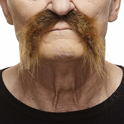 Mustaches Selbstklebender Fu Manchu Gefälschter Schnurrbart, Neuheit, Realistische Falsche Gesichtsbehaarung, Kostümzubehör für Erwachsene, Braun Farbe Mustaches Selbstklebender Fu Manchu Gefälschter Schnurrbart, Neuheit, Realistische Falsche Gesichtsbehaarung, Kostümzubehör für Erwachsene, Braun Farbe von Mustaches