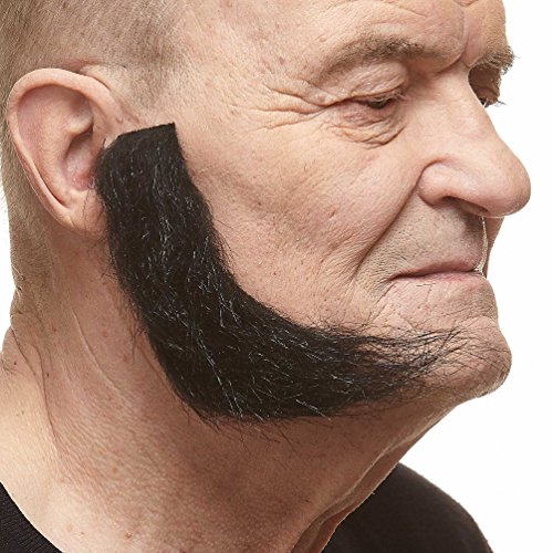 Mustaches Selbstklebender L Shaped Sideburns Gefälschte Hammelkoteletts, Neuheit, Falsche Gesichtsbehaarung, Kostümzubehör für Erwachsene, Schwarz Farbe Mustaches Selbstklebender L Shaped Sideburns Gefälschte Hammelkoteletts, Neuheit, Falsche Gesichtsbehaarung, Kostümzubehör für Erwachsene, Schwarz Farbe von Mustaches