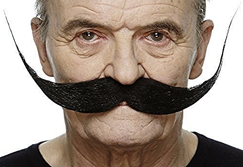 Mustaches Selbstklebender Large Dali Gefälschter Schnurrbart, Neuheit, Falsche Gesichtsbehaarung, Kostümzubehör für Erwachsene, Schwarz Farbe Mustaches Selbstklebender Large Dali Gefälschter Schnurrbart, Neuheit, Falsche Gesichtsbehaarung, Kostümzubehör für Erwachsene, Schwarz Farbe von Mustaches
