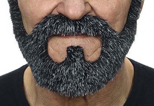 Mustaches Selbstklebender On Bail Falscher Bart, Neuheit, Falsche Gesichtsbehaarung, Kostümzubehör für Erwachsene, Salz und Pfeffer Farbe Mustaches Selbstklebender On Bail Falscher Bart, Neuheit, Falsche Gesichtsbehaarung, Kostümzubehör für Erwachsene, Salz und Pfeffer Farbe von Mustaches
