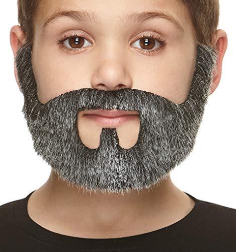 Mustaches Selbstklebender On Bail Gefälschter Schnurrbart und Bart für Kinder, Neuheit, Falsche Gesichtsbehaarung, Kostümzubehör für Kinder, Salz und Pfeffer Farbe Mustaches Selbstklebender On Bail Gefälschter Schnurrbart und Bart für Kinder, Neuheit, Falsche Gesichtsbehaarung, Kostümzubehör für Kinder, Salz und Pfeffer Farbe von Mustaches