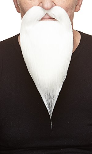 Mustaches Selbstklebender Philosopher Falscher Bart, Neuheit, Falsche Gesichtsbehaarung, Kostümzubehör für Erwachsene, Weiß Farbe Mustaches Selbstklebender Philosopher Falscher Bart, Neuheit, Falsche Gesichtsbehaarung, Kostümzubehör für Erwachsene, Weiß Farbe von Mustaches