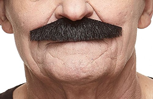 Mustaches Selbstklebender Policeman Gefälschter Schnurrbart, Neuheit, Falsche Gesichtsbehaarung, Kostümzubehör für Erwachsene, Schwarz Farbe Mustaches Selbstklebender Policeman Gefälschter Schnurrbart, Neuheit, Falsche Gesichtsbehaarung, Kostümzubehör für Erwachsene, Schwarz Farbe von Mustaches