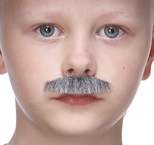 Mustaches Selbstklebender Policeman Gefälschter Schnurrbart für Kinder, Neuheit, Falsche Gesichtsbehaarung, Kostümzubehör für Kinder, Grau mit Weiß Farbe Mustaches Selbstklebender Policeman Gefälschter Schnurrbart für Kinder, Neuheit, Falsche Gesichtsbehaarung, Kostümzubehör für Kinder, Grau mit Weiß Farbe von Mustaches