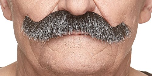 Mustaches Selbstklebender Rocking Grandpa's Gefälschter Schnurrbart, Neuheit, Falsche Gesichtsbehaarung, Kostümzubehör für Erwachsene, Salz und Pfeffer Farbe Mustaches Selbstklebender Rocking Grandpa's Gefälschter Schnurrbart, Neuheit, Falsche Gesichtsbehaarung, Kostümzubehör für Erwachsene, Salz und Pfeffer Farbe von Mustaches